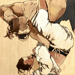 Woodstainedglass:  One Of My Best To Date. #Roycegracie #Ufc #Bjj #Woodwork #Throwback