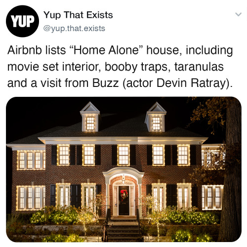 yupthatexists: Airbnb may have just made their best listing ever. Just in time for the holidays, you