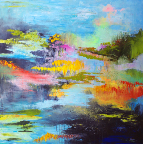 Autumnal Reflections Acrylic on canvas, 65x65 inches Mary Robertson, 2014 Saatchi Art