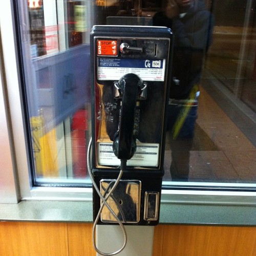 Walked into  McDonalds on 43rd & Cottage and what do I see?? A damn pay phone!! #SayWerd #outdated #payhone #50cent #relic