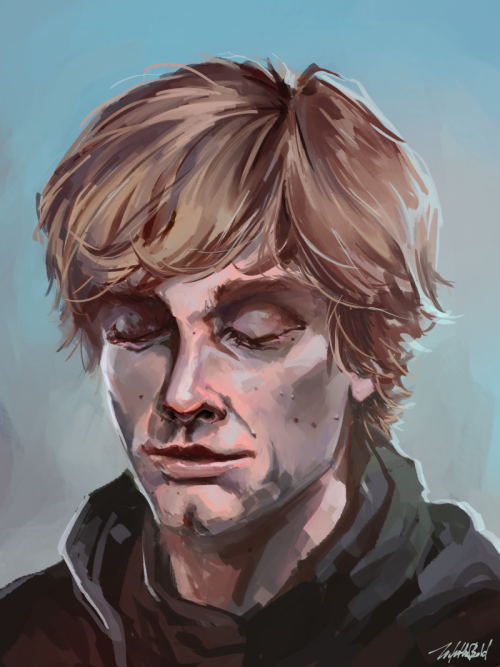 tofuthebold:first painting of 2020, it’s gotta be Luke (｡･∀･)ﾉﾞ