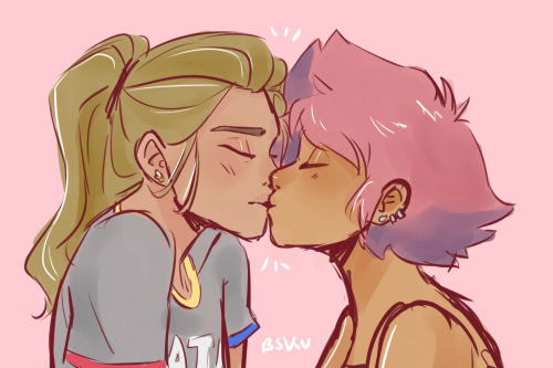 blueskittles-art: @glimadora-week day 1: first kiss Adora just had her first kiss and…. she&r