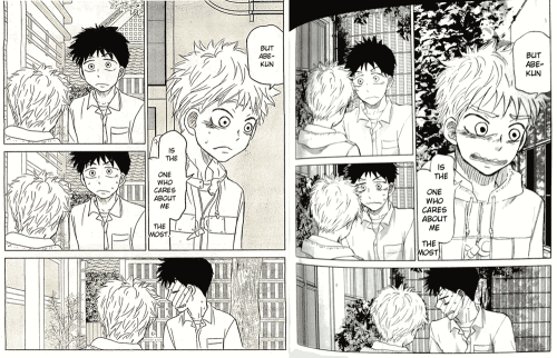 dekizzo:  tumblngkori:  homofuri:  EXCUSE MY HORRENDOUS “SCANLATION” JOB (is it really a scanlation when i used a shitty pic from my digital camera? lol) BUT I PROMISED A PIC AND HERE IT IS, HIGUCHI-SENSEI’S VOLUME 23 REDRAW OF THE BEST SCENE FROM