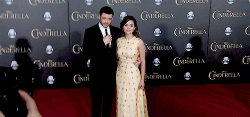 harleyquinsn-blog: Richard Madden and Jenna Coleman at the LA Premiere of Cinderella