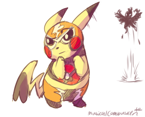 musicalcombusken:One of my first thoughts that came to mind when I saw the Luchador Masked Pikachu. 