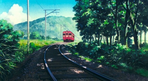ghibli-collector:“I yearn for the countryside” The Art Of Only Yesterday (1991) Art Direction Kazuo Oga - Director Isao Takahata