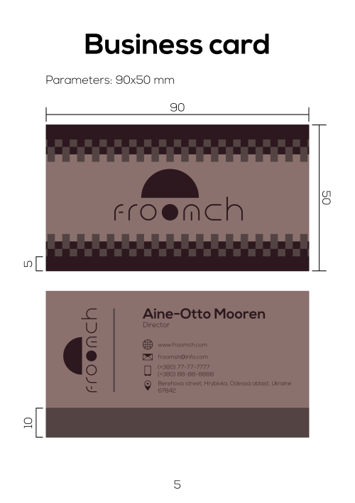 Froomch brand book and some logo sketches