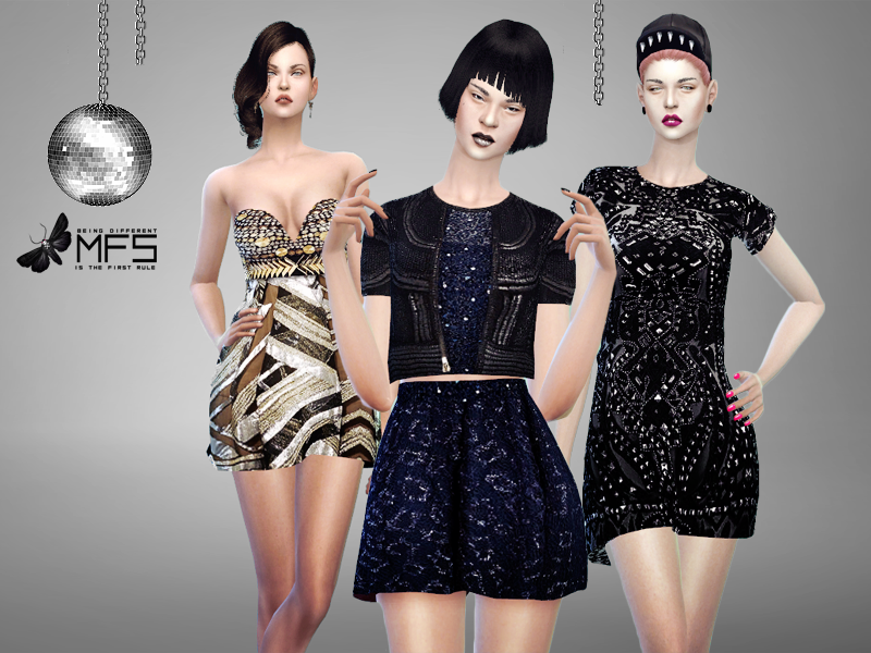 Missfortunesims Mfs Lets Go Party Collection Emily Cc Finds