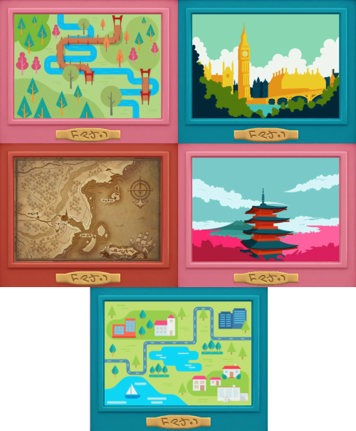 I thought that these paintings by Treefish for TS4 are super cute so I put them for ts2 on the C&