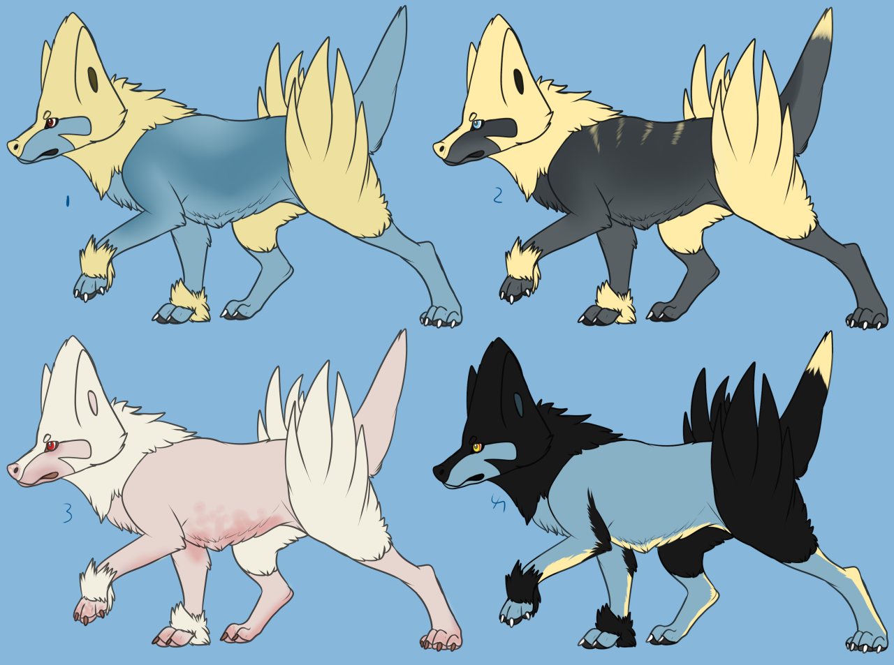 teatreetreecko:  Some more variations, this time courtesy of JumpyJoltik (uploaded