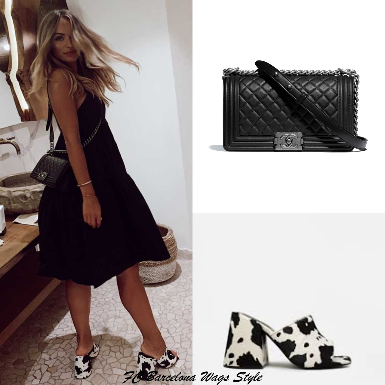 FC Barcelona WAGS Style — Aine wore a Dolce & Gabbana Devotion bag