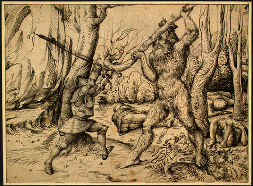 landscapemode: Hans Burgkmair, the Elder (Germany, 1473- 1531) The Fight in the Forest, c. 1500‐1503