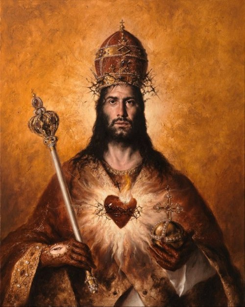 rectumetjustum:Giovanni Gasparro, Christ the king / Christ the king,Oil On Canvas / oil on canvas, 1