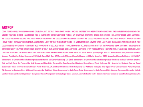theedgeofthelaw:  ARTPOP BOOKLET [PART 1]