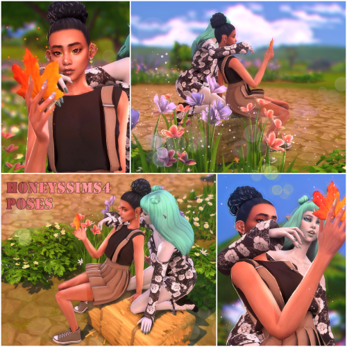 HoneysSims4 [HS4] Autumn Days (requested)You get:5 single poses + all in one swatch 4 couple poses +