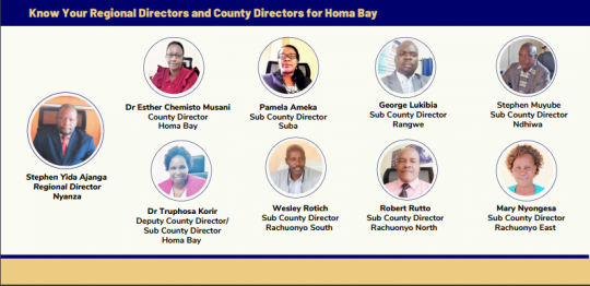 TSC Homa Bay Directors; Regional and County