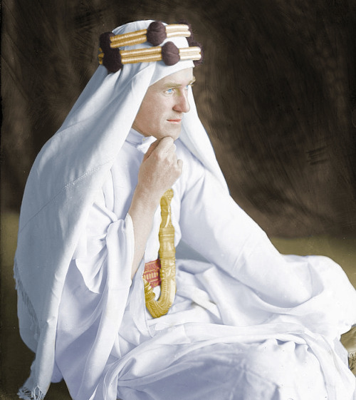 wilfredowens: T.E. Lawrence, better known as “Lawrence of Arabia” my colorization