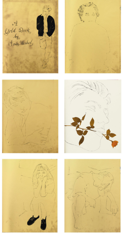 Andy Warhol, Pages from A Gold Book, 1957a limited edition of 100 copies signed by the artist Andy W