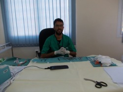 cutcocklover:  Moroccan circumcision specialist showing off his equipment (cautery).  Ready for the line up!