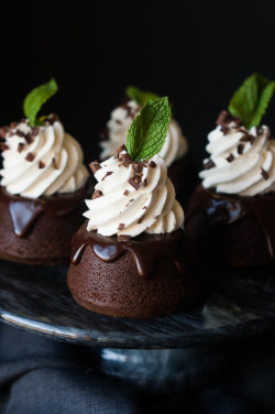 lacrisalideinversa:  -  Mint Chocolate Mini Cakes  