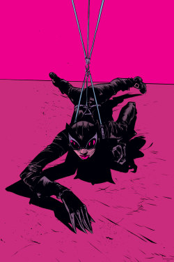 xombiedirge:  Catwoman by Paul Pope 16″ X 24″ 5 color screen print, numbered edition of 100. Officially licensed with artist signed certificate of Authenticity. Produced in conjunction with French Paper Art Club and Geek-Art, available Wednesday