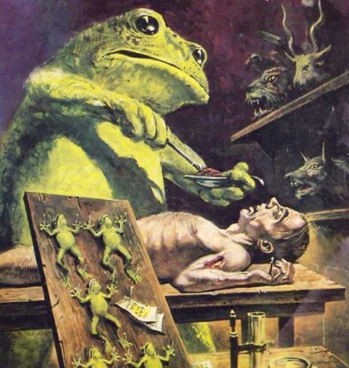 Konga the Human Frog.Kermit’s wayward brother.Rudolf Sieber-Lonati cover art to Macabros #4 (1960).