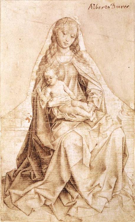artist-weyden: Virgin with the Blessing Child, 1455, Rogier Van Der Weyden