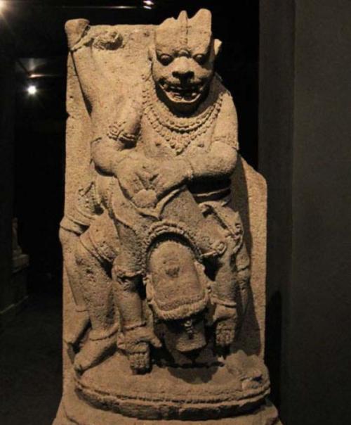 Rare sculpture of Nrsimhadeva from Candi Ijo, Java