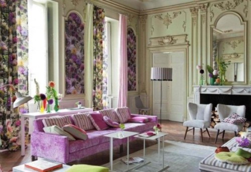 Colorful Springtime Themed Living Rooms