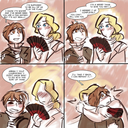 theonlycheeseleft: pilferingapples: Yeah, utter UTTER fluff. Mostly for MidshipmanKennedy who’