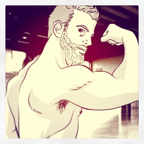 sxtoy2006:  #artbyfab #dokkun #numero 4 #fabrissou Fab #publication #publishing #2012 #premierechance #bear #bearded #barbu #mangastudio