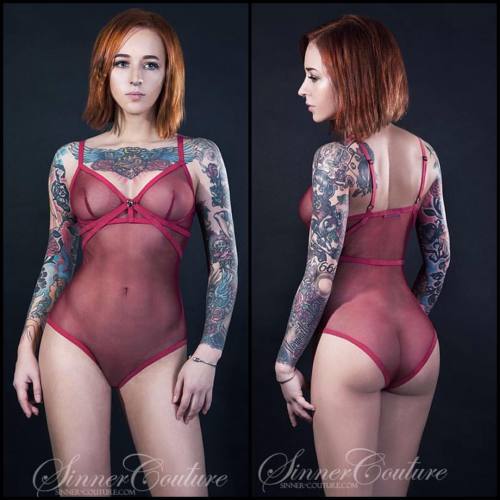 DAHLIA body, shown in red❤️ Available at sinner-couture.com #SinnerCouture #fashion #lingerie #desig