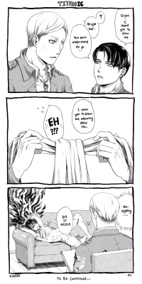 potato-story:  Part 1 of the series!Part 2Part 3  Part 4  (Coming not so soon)     I am finally starting this short mini series I had wanted to do for a long long time!Eruri mini TITANic tale~!! and a terrible pun title 