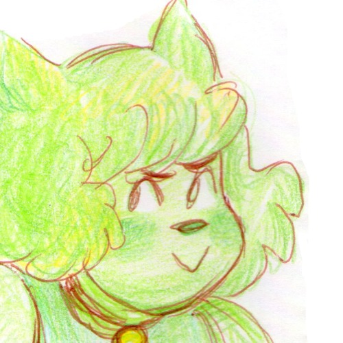 Morgan in green! For Soupery on Art Fight!  She&rsquo;s looking at someone&hellip;.. i 