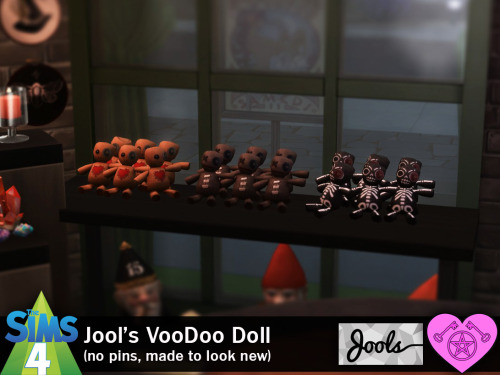 Joolster’s Vadoma’s VooDoo Doll (No Pins)Sims 4, base game compatibleI always loved this buyable deb