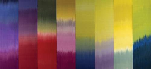 abstracteddistractions:Ptolemy Mann, ‘Albedo’,Hand dyed and woven viscose thread,86