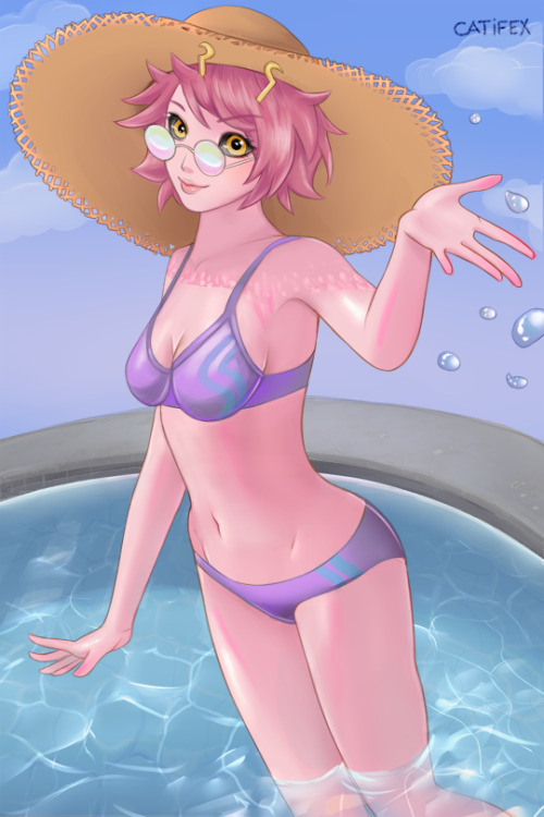 catifex: I’m here with summer PINKY!  do you want this illustration with your character instead? her