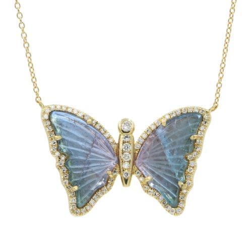 laduree-et-cigarettes:Butterfly necklaces from KamariaDifferent shades of Tourmaline set with either