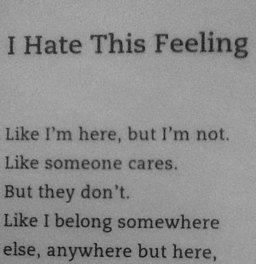 alive-and-shattered:  I just want to run away from here .