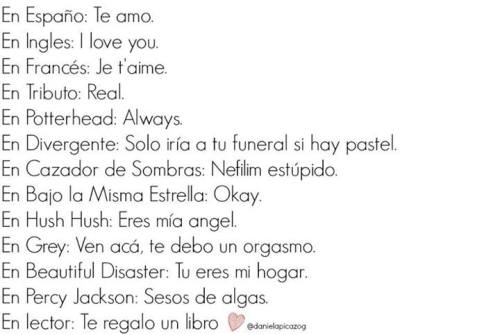 librosolvidados:  Okay, nefilim estúpido. Solo iría a tu funeral si hay pastel, porque eres mía Angel. Tu eres mi hogar always, sesos de algas. Por eso te regalo un libro Real junto con un orgasmo. jajaj OK. No estoy bien 