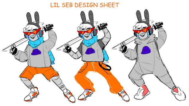 trans your gender on Tumblr: My own personal design of Lil Seb that I'm  going to be turning into a cosplay soon. + Bonus doodle