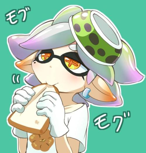 spltn:  今日からのスプラトゥーンのフェスはパン派で参加します、よろしくです pic.twitter.com/xQeDrlG4aQ— うかんむり (@ukan_muri) 2015, 6月 12  bread bread bread!