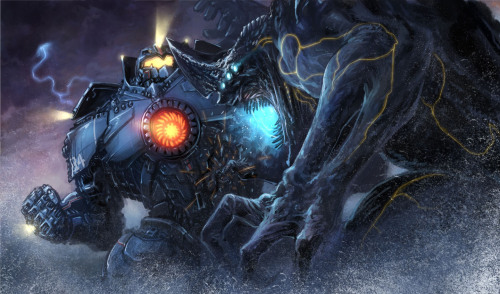 Pacific Rim Fan Arts:#1 パシフィック・リム by カトウ　ユウ#2 敬意を払え and #3 死んだとは思うが by kakotomirai#4 パシフィック・リム by Az