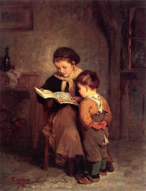 Puss-in-Boots (1875). James Wells Champney (American, 1843-1903). Oil on canvas. Following his 