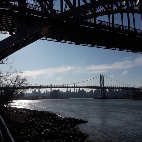 NYC seen from the East River Arch Bridge by MrCat.biz #nymrcat www.instagram.com/p/B87nb0aJG