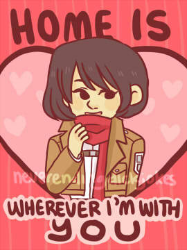 neverendingdickjokes:  Shingeki no Valentines Featuring Eren, Mikasa, Armin, Jean,