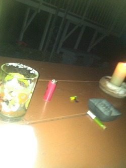 Margarita, Cigar And A Candle W/ Some Pandora (Marilyn Manson Station) And Tumblr