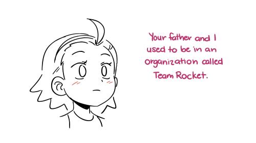 yamujiburo:A lot of questions about whether or not the kids know their parents were in Team Rocket and the answer is YES! Jessie and James try to be as transparent as possible with Jules and Jean. They explained the situation when each of the kids were