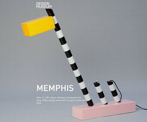 The Design Museum updated their Memphis page showing the De Lucchi “Oceanic” lamp.  http