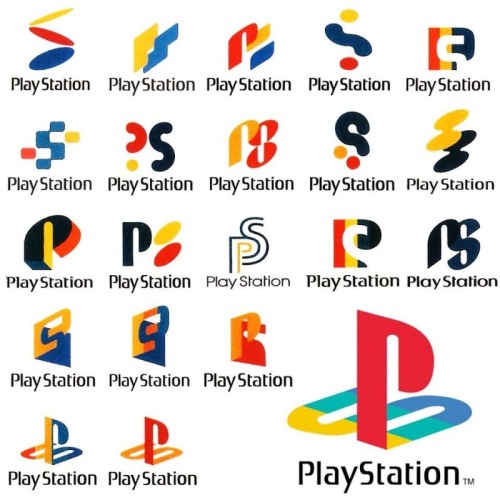 talesfromweirdland:Early PlayStation logo concepts.